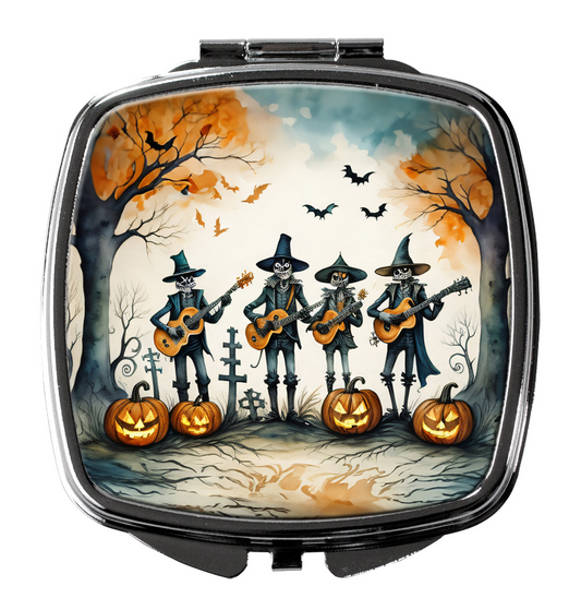 Mariachi Skeleton Band Spooky Halloween Compact Mirror