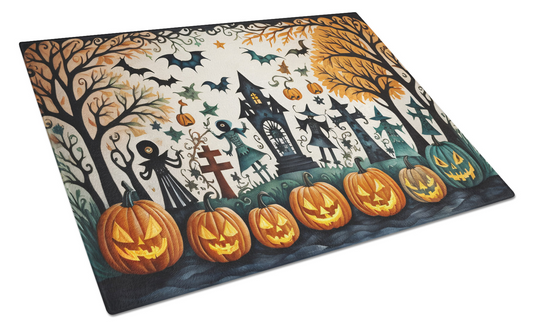 Papel Picado Skeletons Spooky Halloween Glass Cutting Board