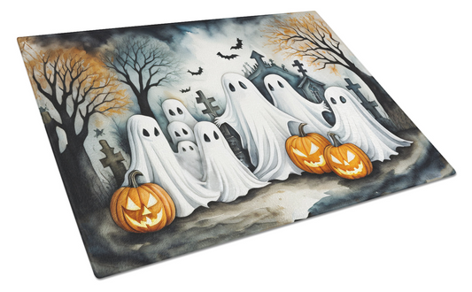 Ghosts Spooky Halloween Glass Cutting Board