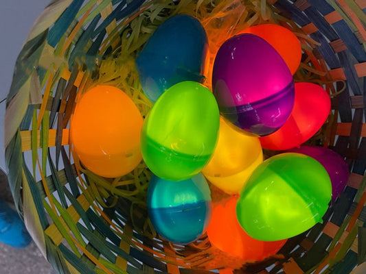 Easter Colorful Plastic Eggs With Lights