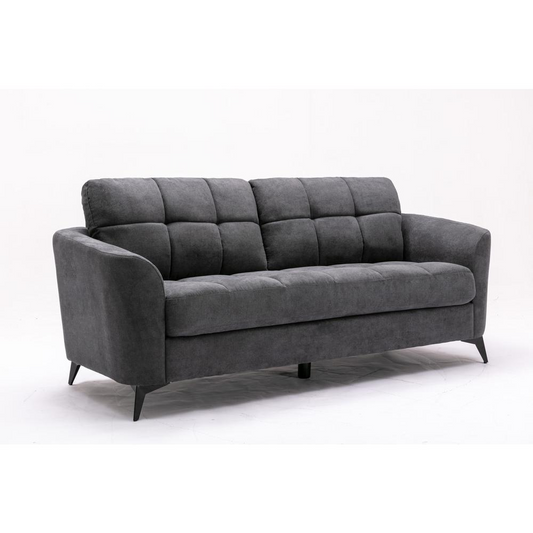 Callie Gray Velvet Fabric Sofa