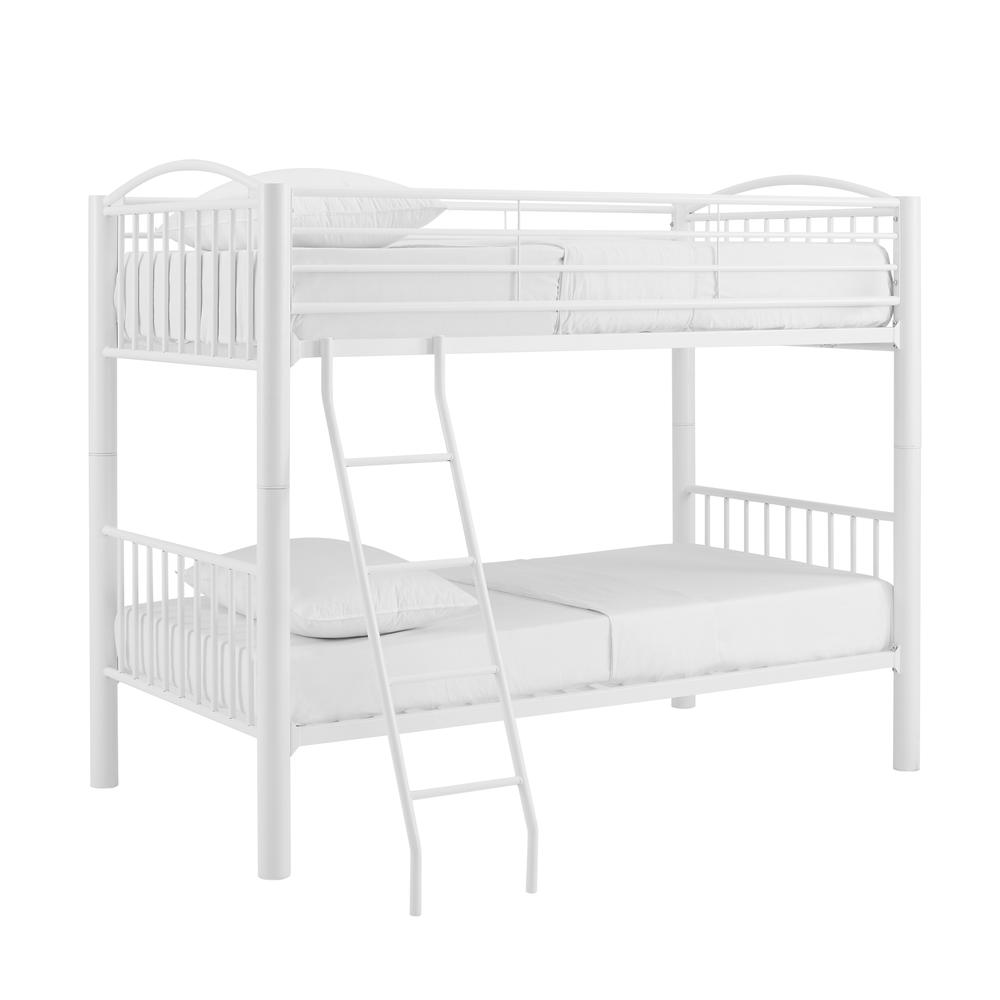 Heavy Metal Twin Twin White Bunk Bed