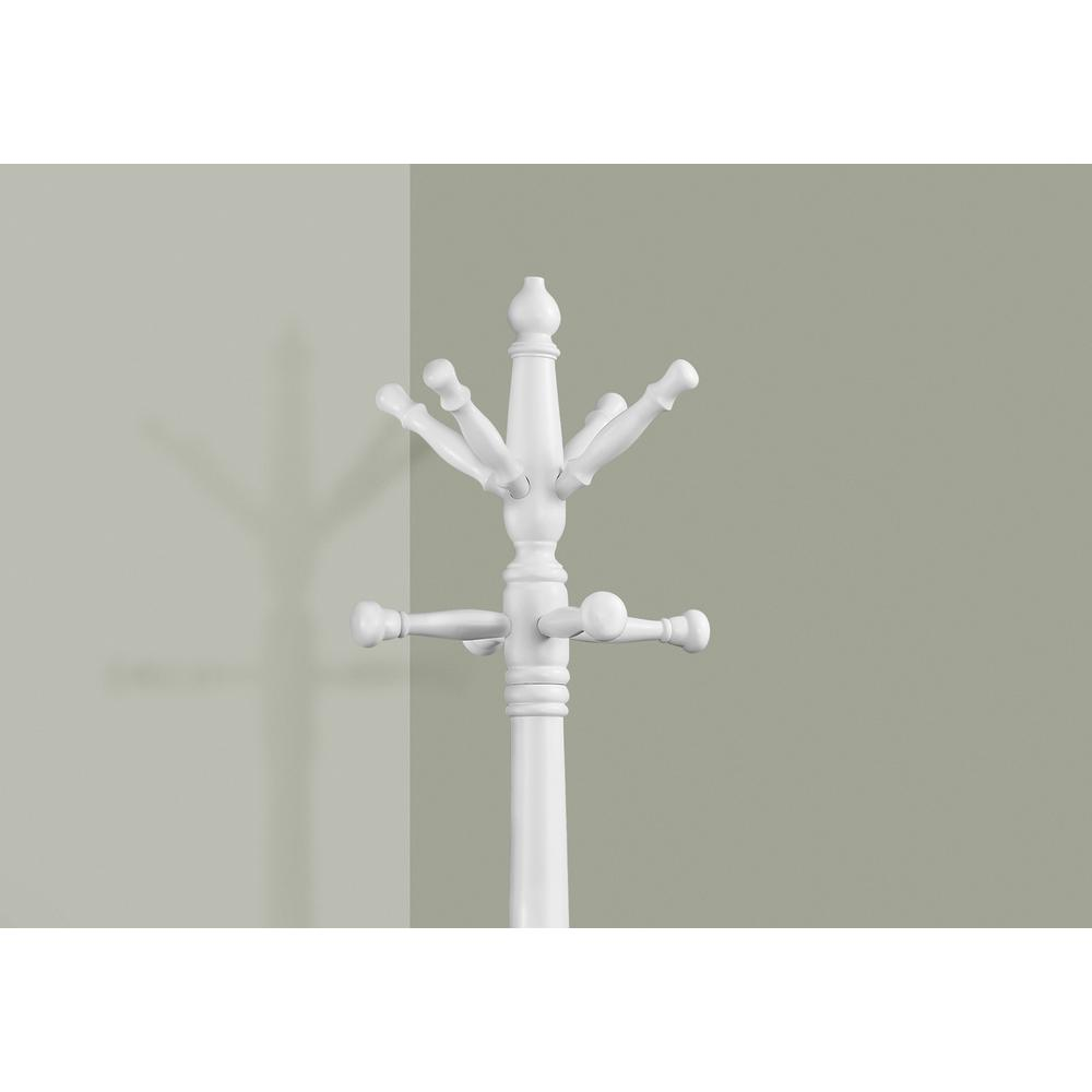 COAT RACK - 73"H / ANTIQUE WHITE WOOD TRADITIONAL STYLE