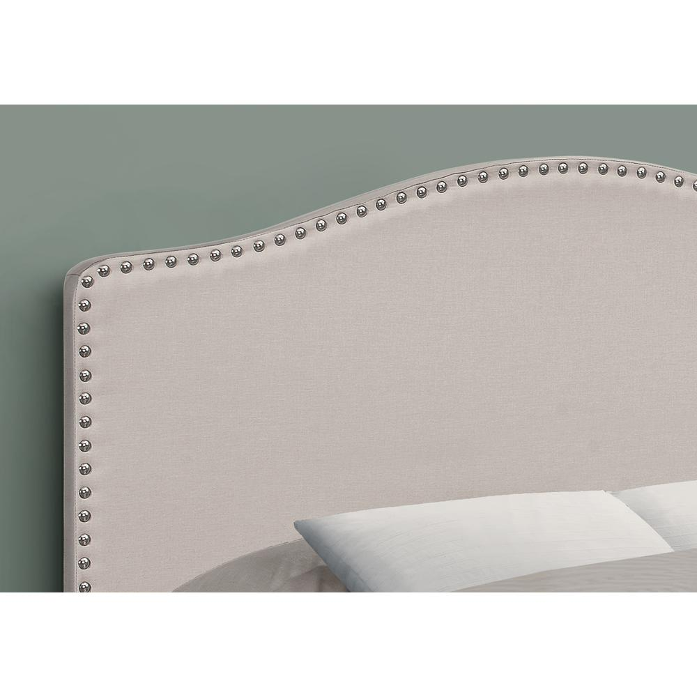 Bed - Full Size, Beige Linen Headboard Only