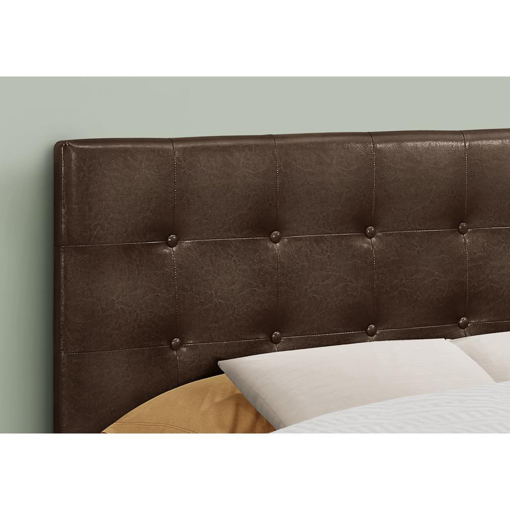 Bed - Full Size In Brown Leather-Look Headboard Only