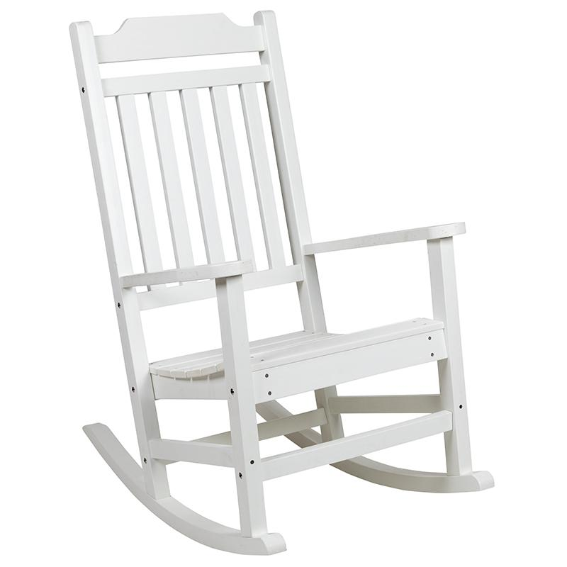 Winston All-Weather Rocking Chair in White Faux Wood