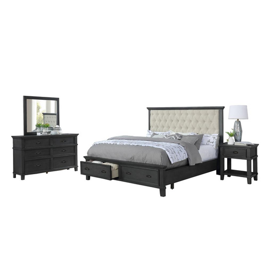 Sandy Platform 4 Piece Bedroom Set, California King