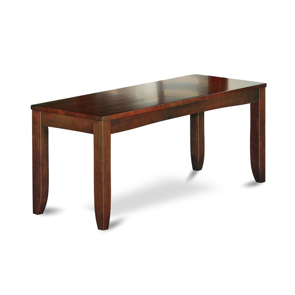 Lynfield  Dining  Bench  with  Wood  Seat  in  Espresso  Finish