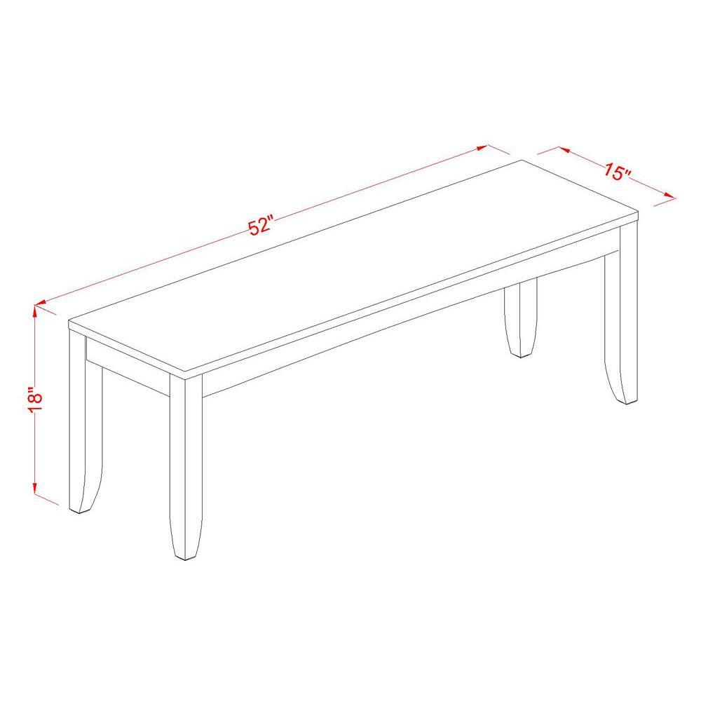 Lynfield  Dining  Bench  with  Wood  Seat  in  Espresso  Finish