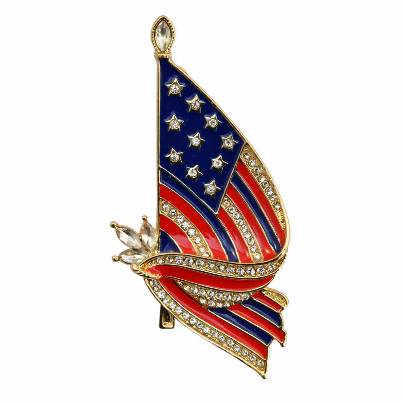 National flag dripping brooch