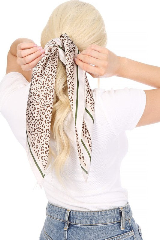 LEOPARD SILK SCARF