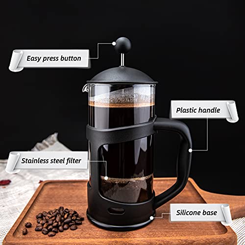 Mini French Press Coffee Maker 1 Cups, 12oz Coffee Press