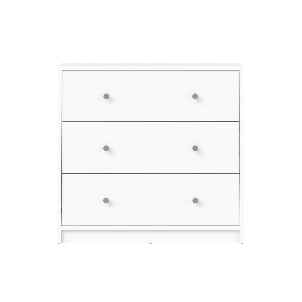 Portland 3 Drawer Chest - White