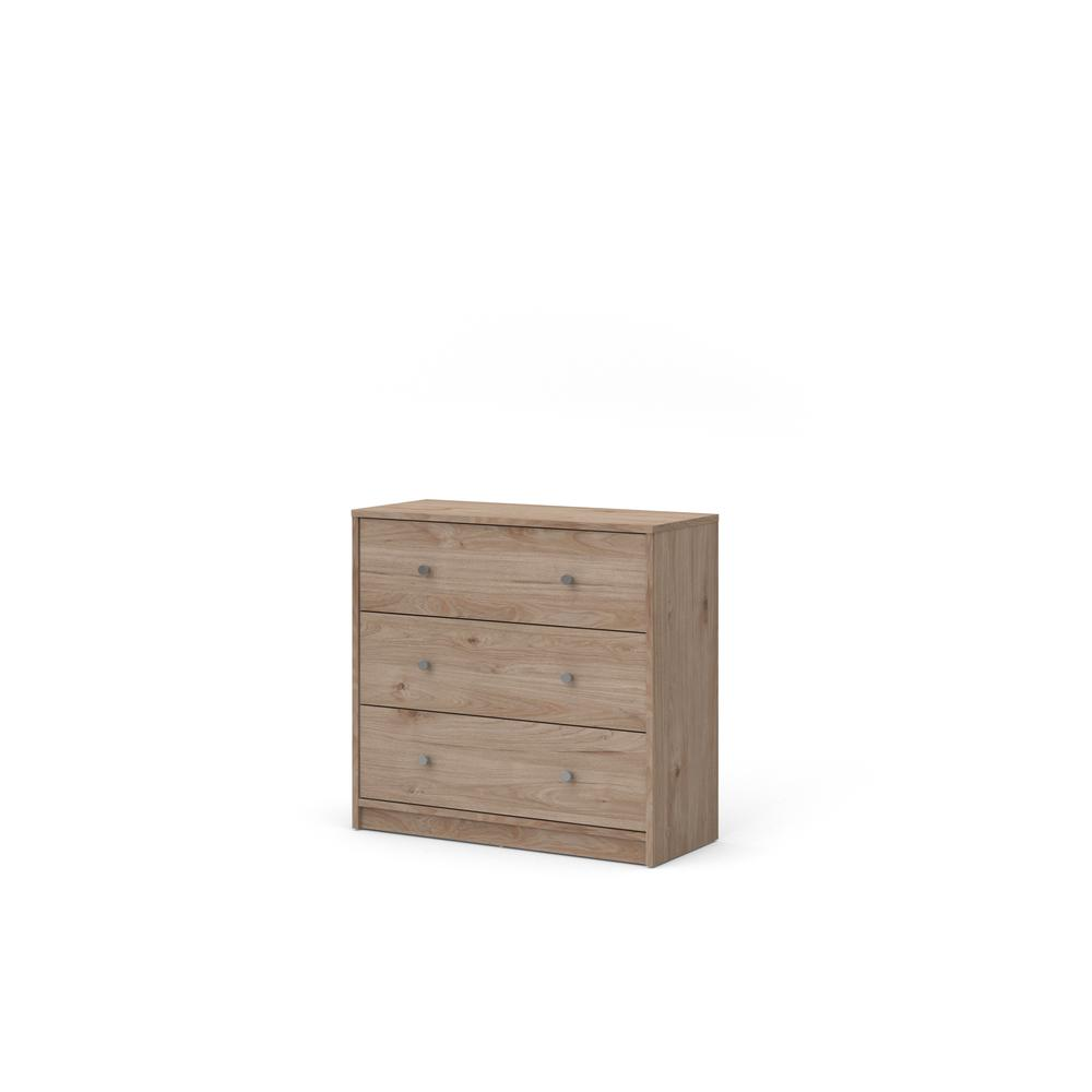 Portland 3 Drawer Chest - White