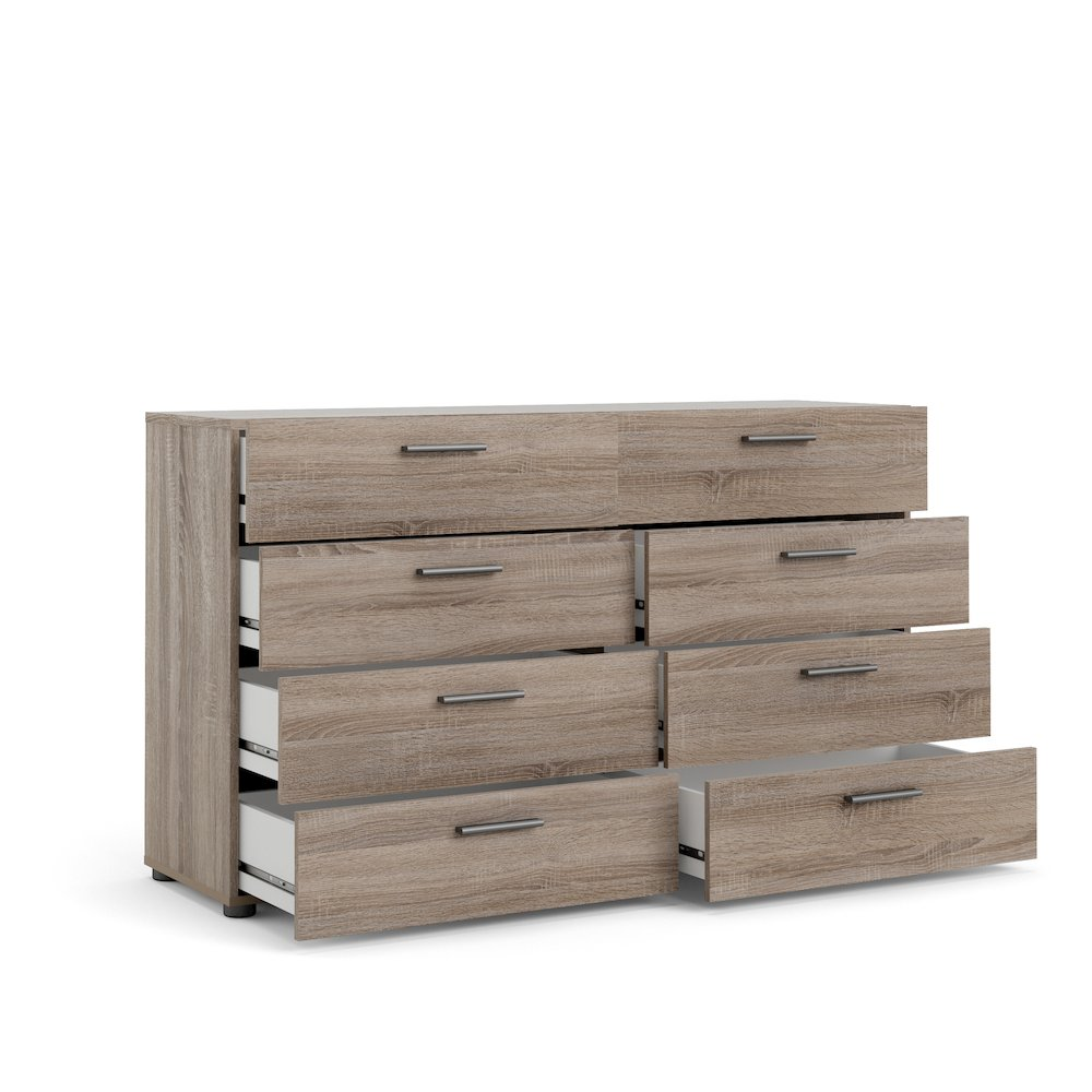 Austin 8 Drawer Double Dresser, White