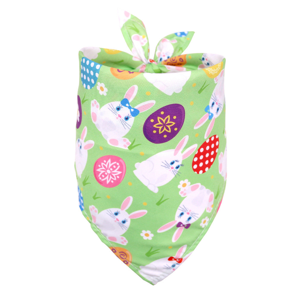 Easter Pet Triangle Scarf Dog Holiday Lip Towel