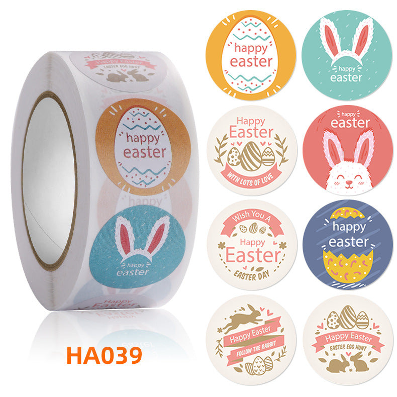 Easter Rabbit Egg Cartoon Decoration Reusable Adhesive Sticker