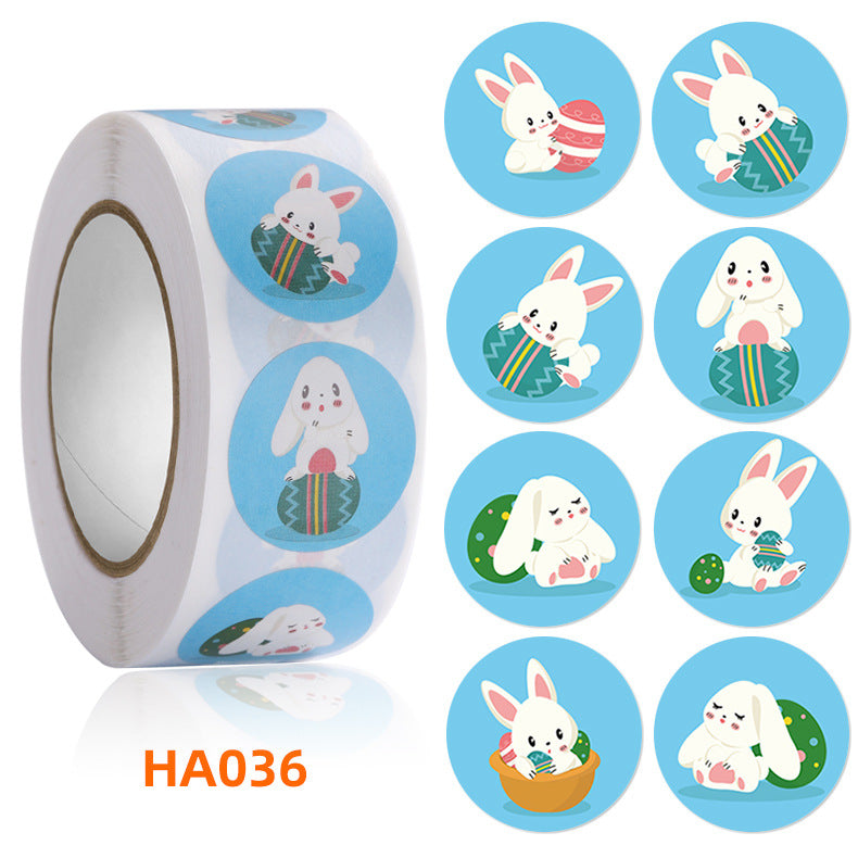 Easter Rabbit Egg Cartoon Decoration Reusable Adhesive Sticker