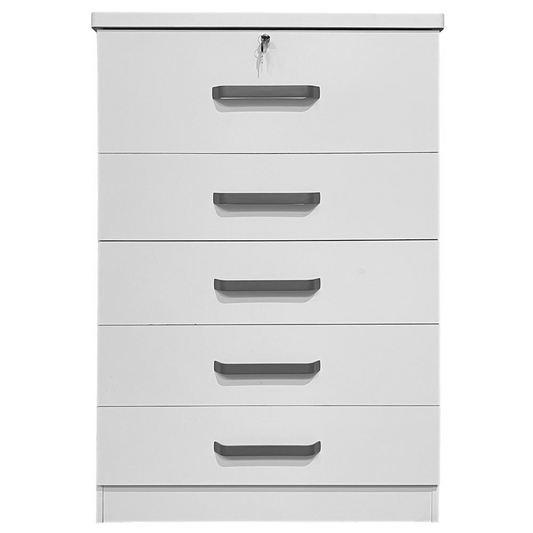 Xia 5 Drawer Chest of Drawers in White