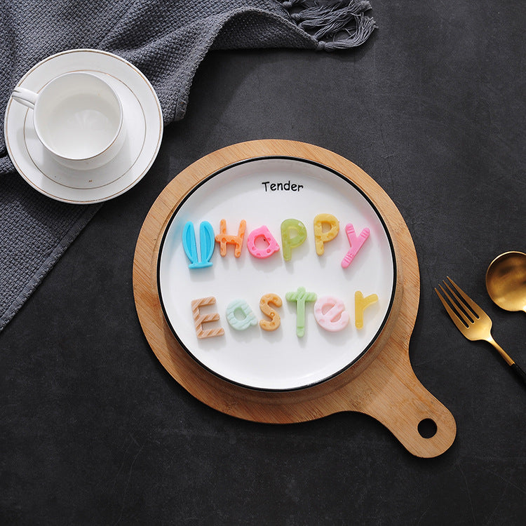 Happy Easter English Letters Silicone Mold