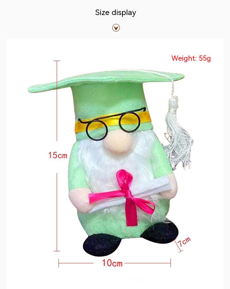 Graduation Season Black Doctor Hat Faceless Doll