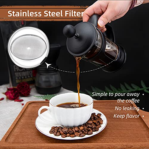 Mini French Press Coffee Maker 1 Cups, 12oz Coffee Press