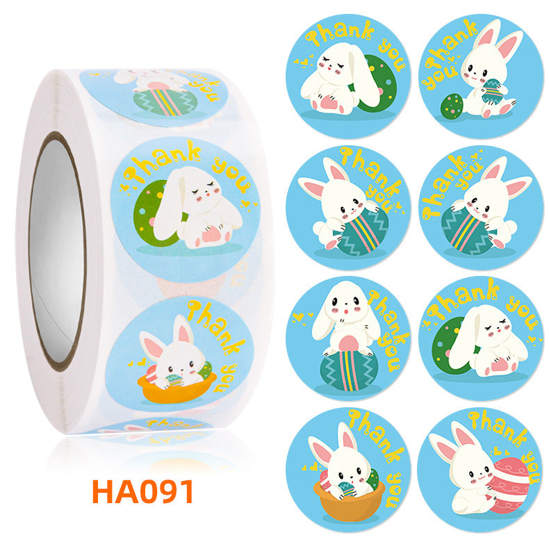 Easter Rabbit Egg Cartoon Decoration Reusable Adhesive Sticker