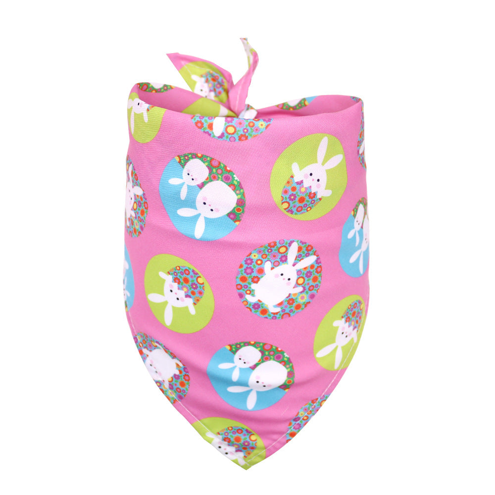 Easter Pet Triangle Scarf Dog Holiday Lip Towel