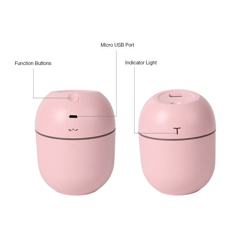 Air Humidifier Mini Ultrasonic USB Essential Oil Diffuser Car Purifier