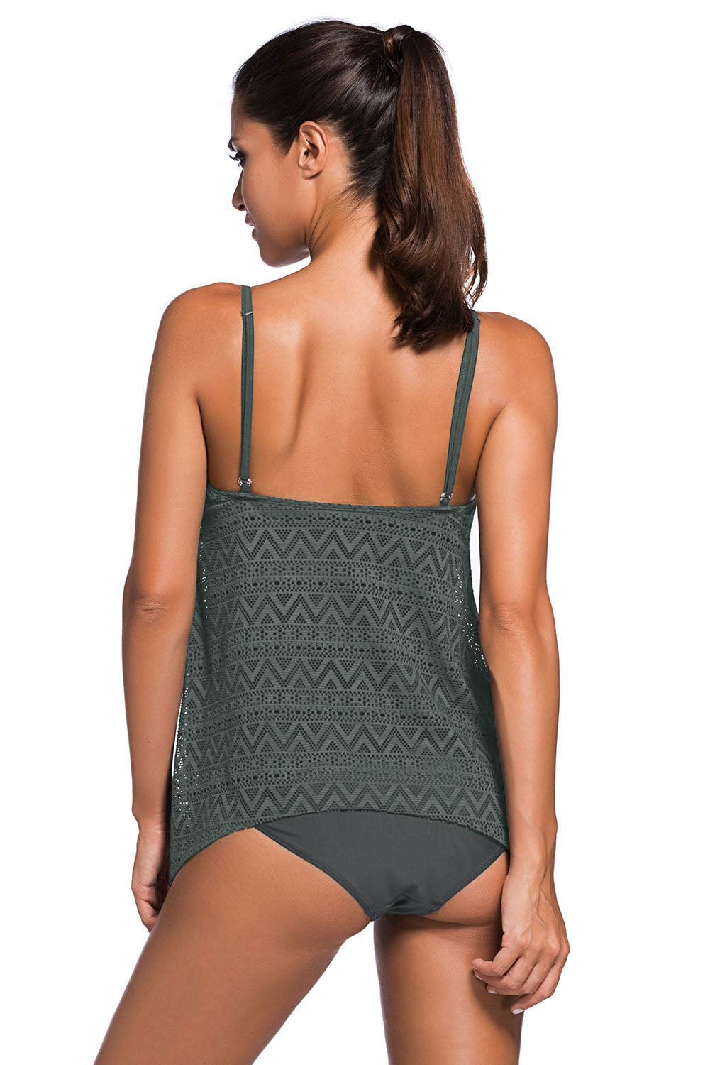 Full Size Adjustable Strap Tankini Set